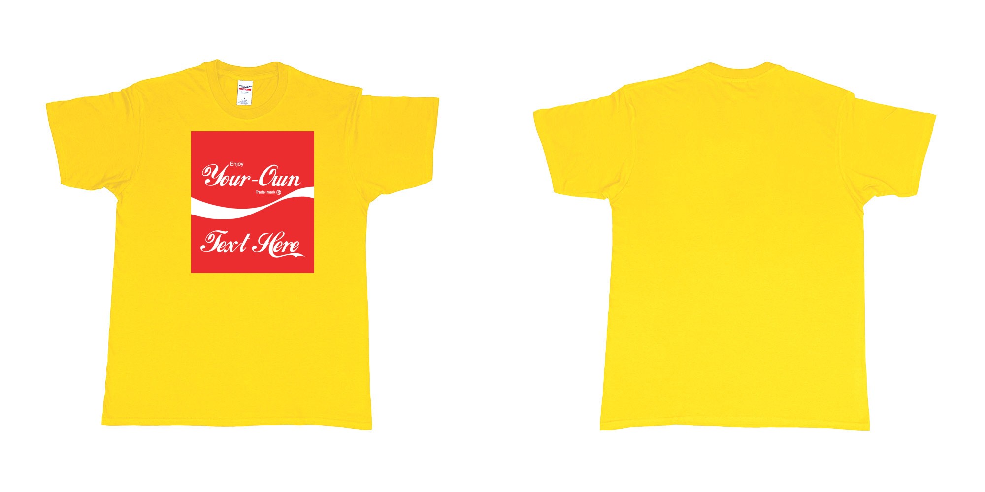 Custom tshirt design Coca Cola in fabric color daisy choice your own text made in Bali by The Pirate Way