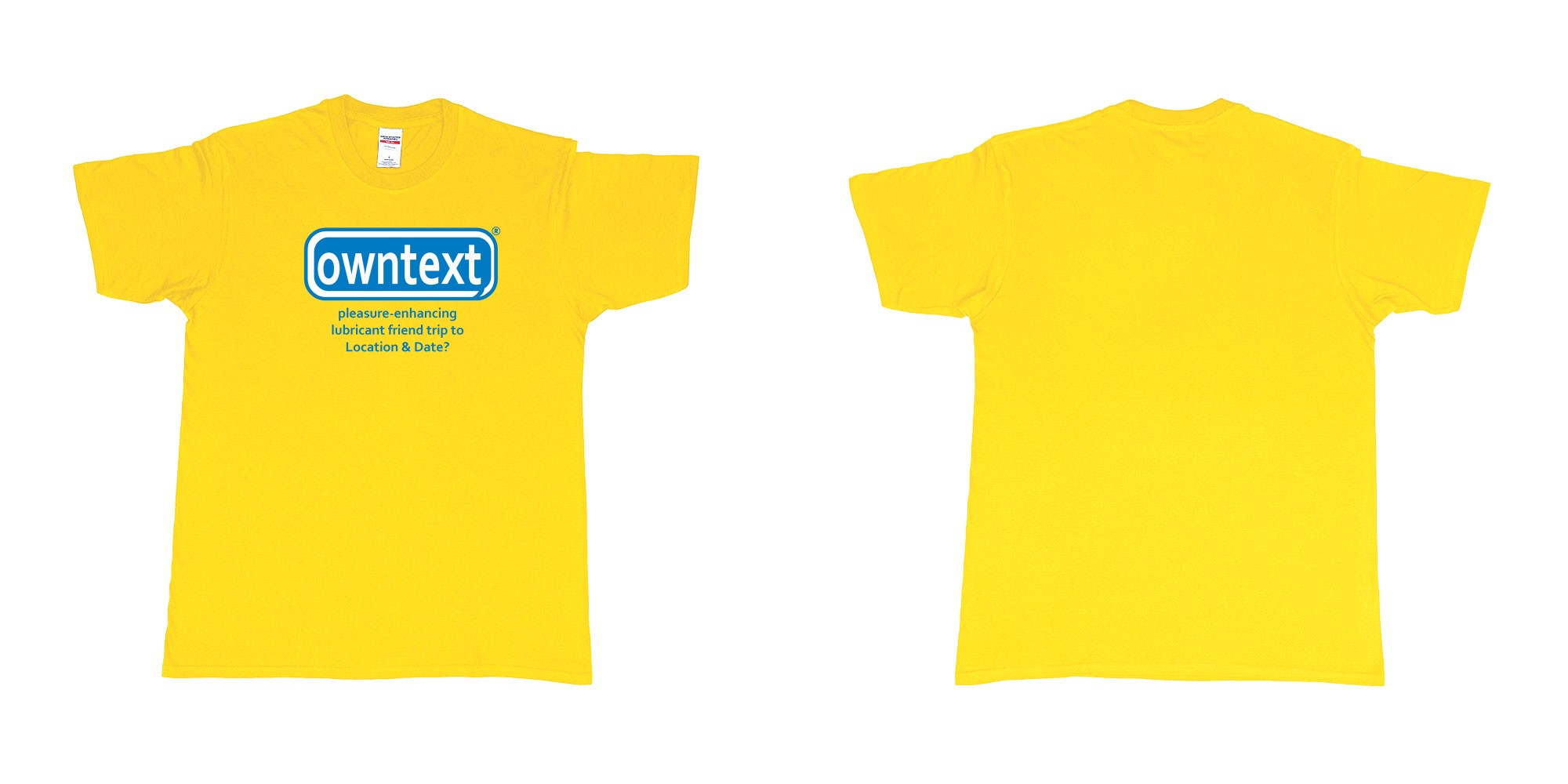 Custom tshirt design Durex in fabric color daisy choice your own text made in Bali by The Pirate Way