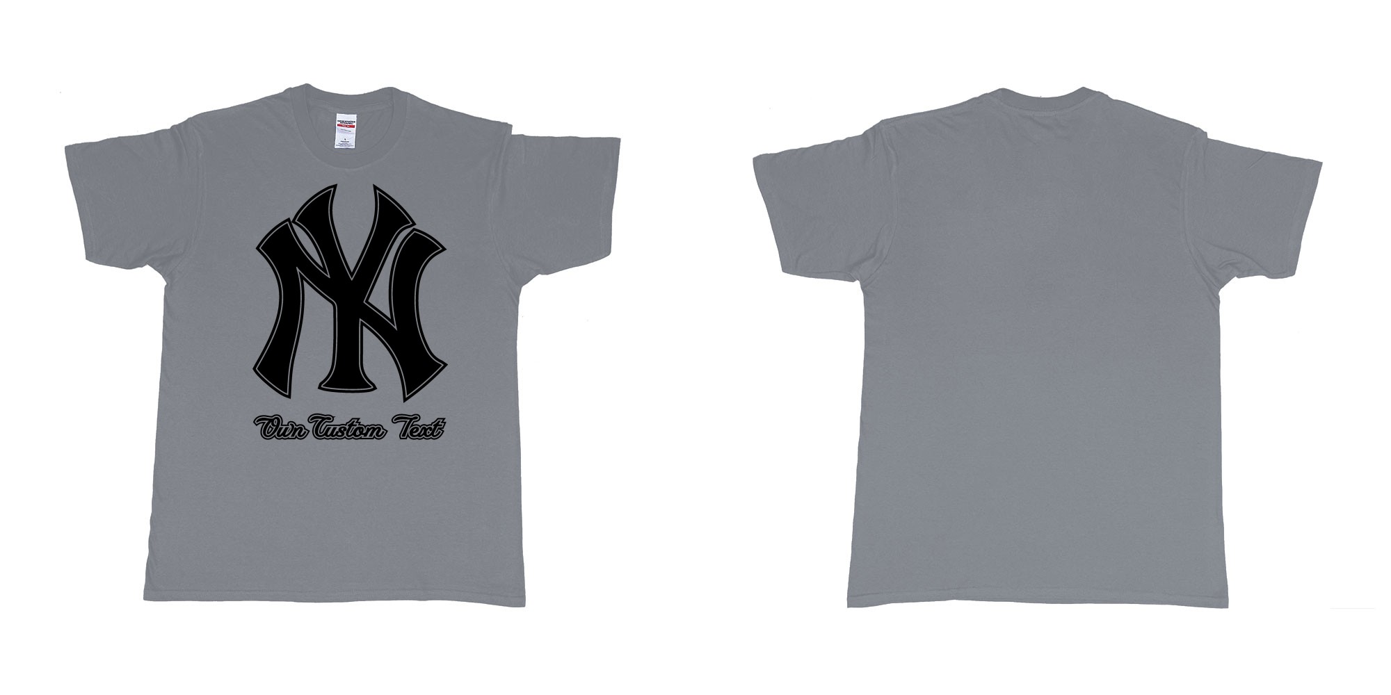 Custom tshirt design new york yankees baseball team custom design in fabric color misty choice your own text made in Bali by The Pirate Way