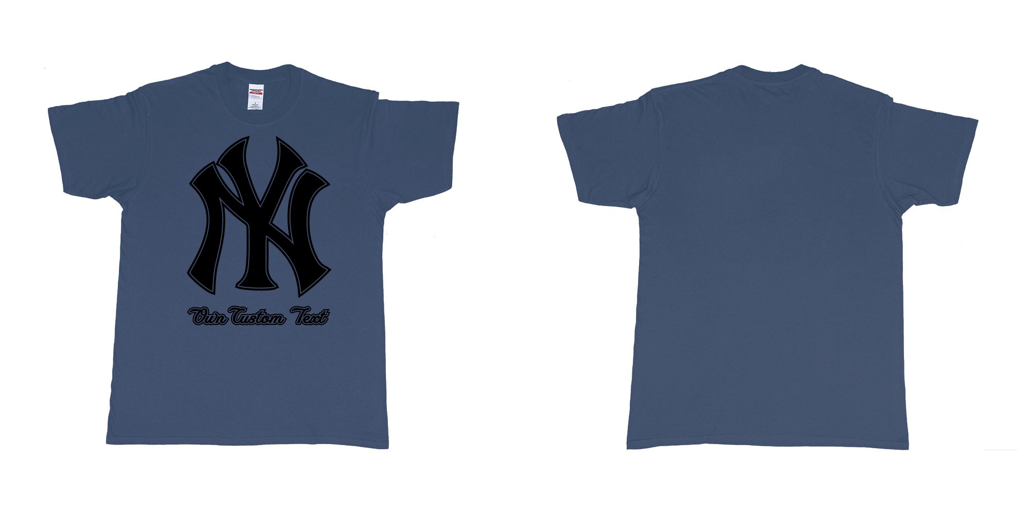Custom tshirt design new york yankees baseball team custom design in fabric color navy choice your own text made in Bali by The Pirate Way