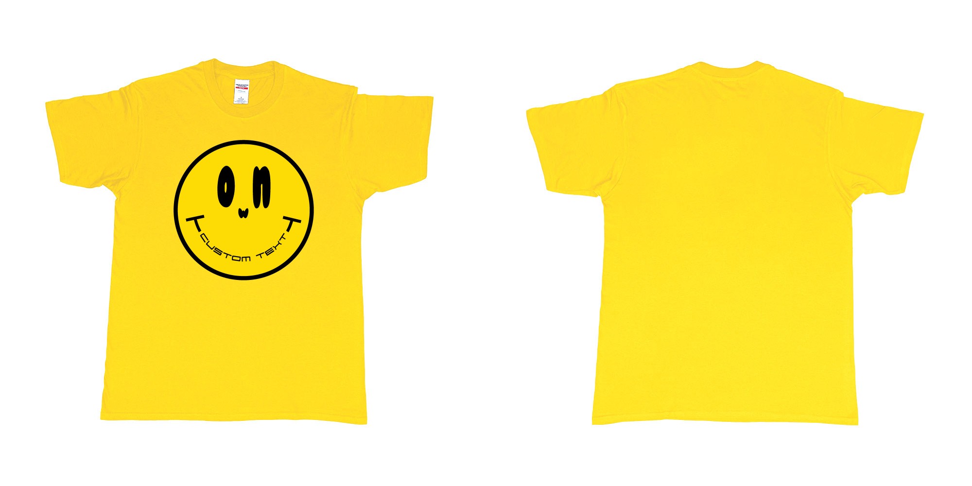 Custom tshirt design smiley face emoji custom text in fabric color daisy choice your own text made in Bali by The Pirate Way