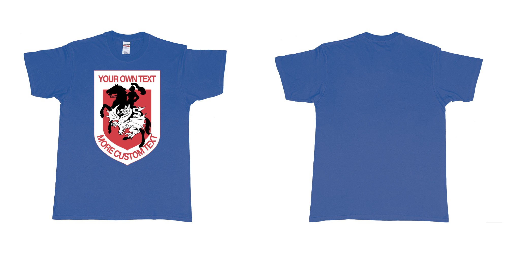 Custom tshirt design st george illawarra dragons custom design in fabric color royal-blue choice your own text made in Bali by The Pirate Way