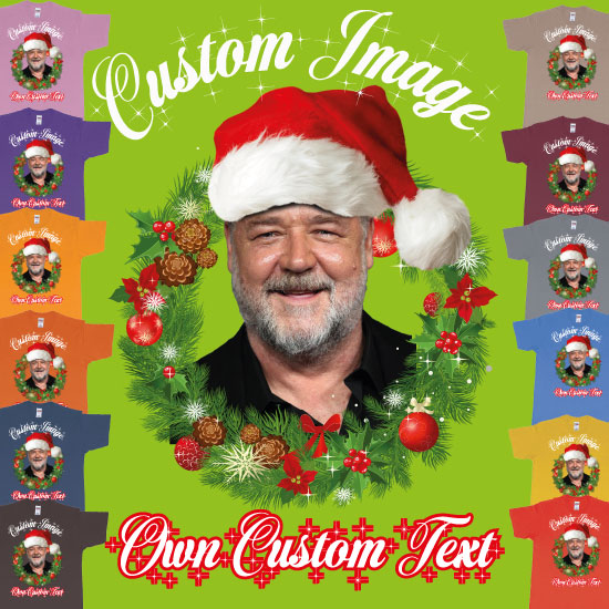 Christmas Wreath Custom Face Image Text