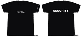 Gili Villas Indonesia T-shirt Security Black