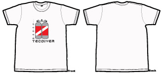 Diving T-shirt Tec Diver Double Tank Dive Flag Diving T-shirt Tec Diver Double Tank Dive Flag