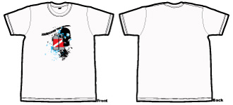 Diving T-shirt Hardcore Skull Tec Diver Diving T-shirt Hardcore Skull Tec Diver