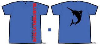 Blue Marlin Dive T-shirt design 01 Light Blue