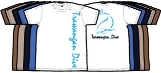 Trawangan Dive T-shirt 02 Writing Down Logo BK