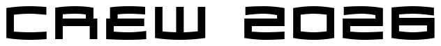 Font Zosma-Bold: CREW 2026