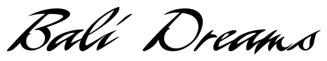 Font 1-WarBird-DNA: Bali Dreams