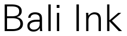 Font Zurich-Light-BT: Bali Ink