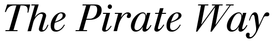 Font 12-Walbaum-Italic-13263: The Pirate Way