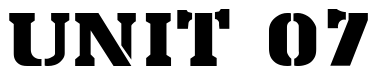 Font Stencil-Export: UNIT 07