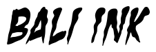 Font Zombie-Guts-Yanked-Italic: Bali Ink