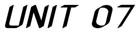 Font ZyphyteOblique: UNIT 07