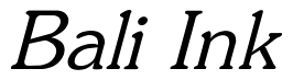 Font Zipf-Light-Italic: Bali Ink