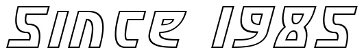 Font SF-Retroesque-Outline-Italic: Since 1985