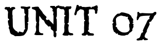 Font CCNearMythLegends-Regular: UNIT 07