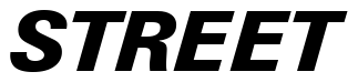 Font Zurich-Blk-BT-Black-Italic: STREET