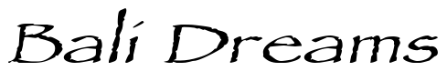 Font AncientScriptExtended-Italic: Bali Dreams