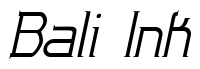 Font Zoloft-Italic: Bali Ink