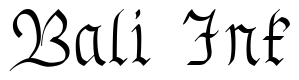 Font Zumbelsburg-Plain: Bali Ink