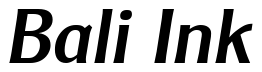 Font Cleargothic-Serial-Medium-RegularItalic: Bali Ink