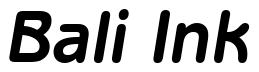 Font Benguiat-Gothic-Bold-Italic-BT: Bali Ink