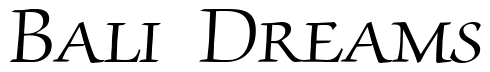 Font ZabriskieScriptSmc-Regular-DB: Bali Dreams