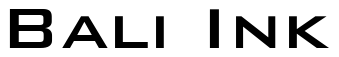 Font Bank-Gothic-Medium: Bali Ink