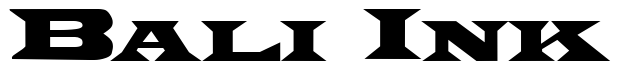 Font Zyklop: Bali Ink