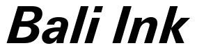 Font Zurich-Greek-Bold-Inclined-BT: Bali Ink