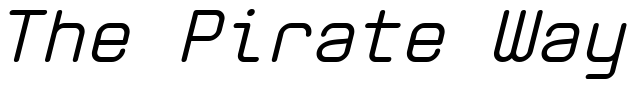Font Zolan-Mono-BTN-Oblique: The Pirate Way
