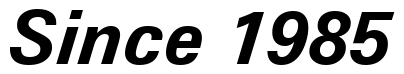 Font Zurich-Bold-Italic-Win95BT: Since 1985