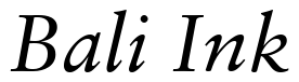 Font 12Sabon-13232-Italic: Bali Ink