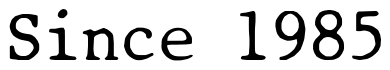 Font 01196d2: Since 1985