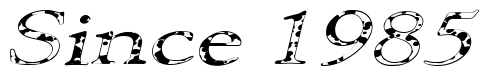 Font 101-Puppies-Italic-SW: Since 1985