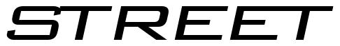 Font WallStreetExtended-Italic: STREET
