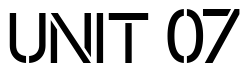 Font IdentikalSans-Stencil: UNIT 07