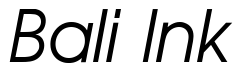 Font Avant-Garde-Gothic-Book-Oblique: Bali Ink