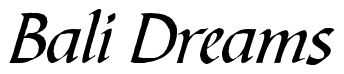 Font BibleScript-Style2-Master: Bali Dreams