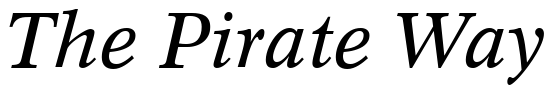 Font 12-Concorde-Italic-13319: The Pirate Way