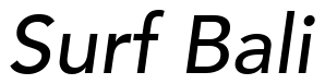 Font 12-Avenir-65-MediumOblique-75173: Surf Bali