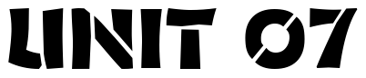 Font Bride-StencilAlt: UNIT 07