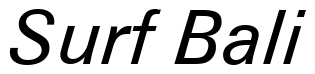 Font Zurich-Italic-BT: Surf Bali