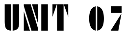 Font ArmyBlackCondensedPlain: UNIT 07