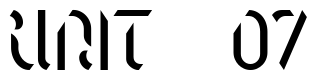 Font Text-Stencil: UNIT 07