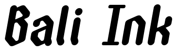 Font Zygoth: Bali Ink