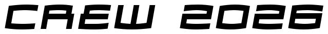 Font Zosma-Bold-Italic: CREW 2026