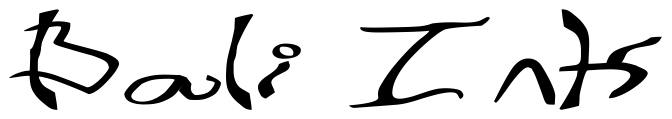 Font 001-Stretched-Strung-Wide: Bali Ink